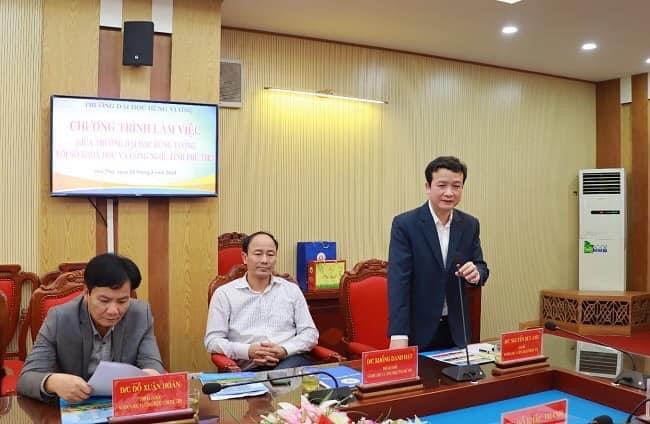 Đồng chí Nguyễn Duy Anh - Bí thư Đảng ủy, Giám đốc Sở KH&CN phát biểu tại buổi làm việc