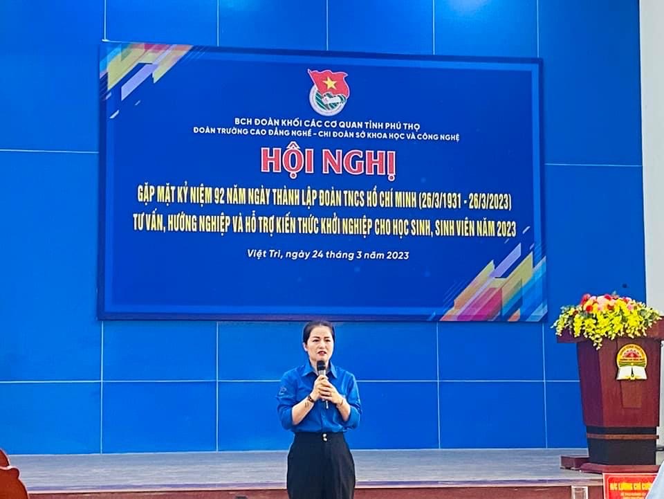 Chi đoàn Sở Khoa học và Công nghệ phối hợp với Đoàn Trường cao đẳng Nghề  tổ chức Hội nghị Kỷ niệm 92 năm thành lập Đoàn TNCS Hồ Chí Minh