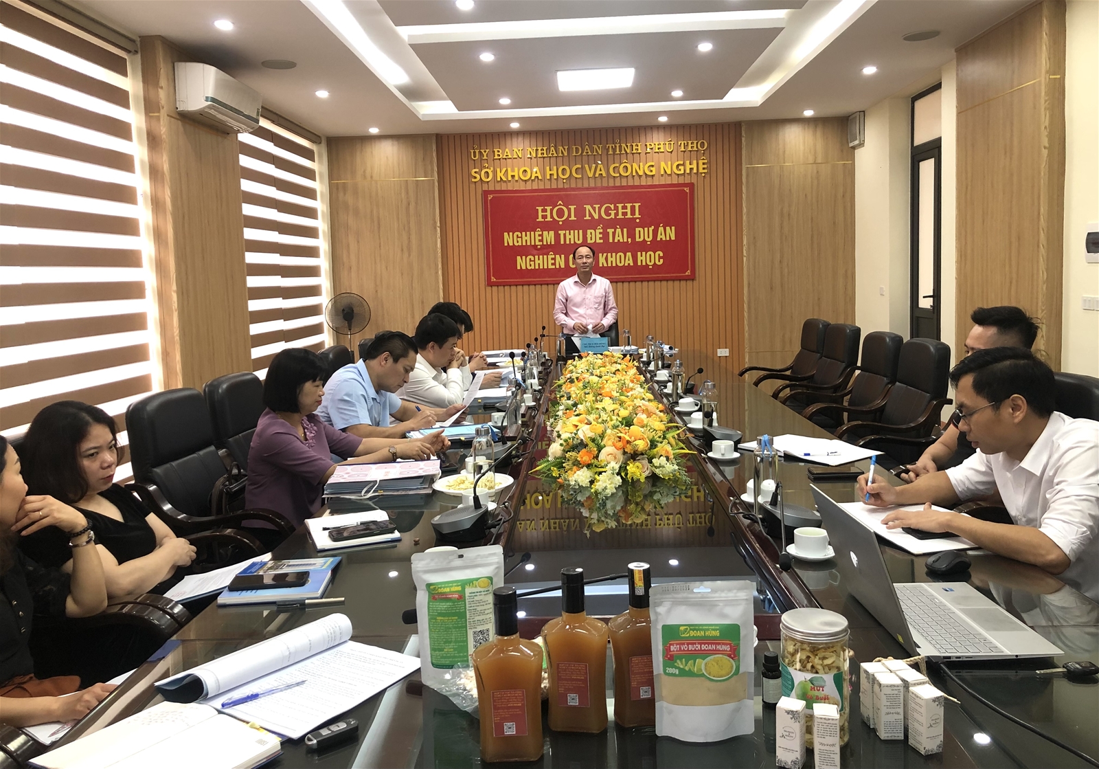 Nghiệm thu dự án: Xây dựng mô hình chế biến một số sản phẩm từ cây bưởi Đoan Hùng