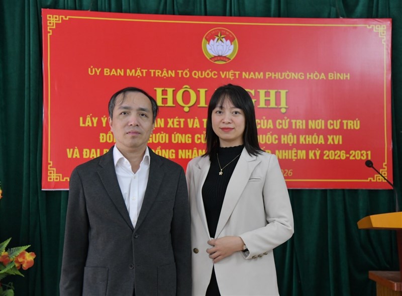 Ứng cử viên đại biểu HĐND tỉnh ngành Khoa học và Công nghệ lấy ý kiến, tín nhiệm cử tri nơi cư trú tại phường Hòa Bình