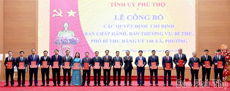 Công bố tổ chức bộ máy 148 xã, phường của tỉnh Phú Thọ (mới)