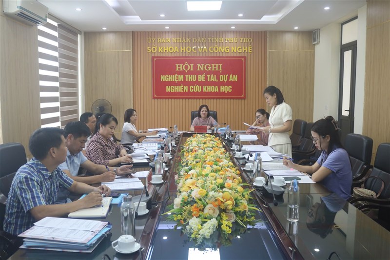 Nghiệm thu dự án: “Tạo lập, quản lý và phát triển nhãn hiệu tập thể “Mỳ rau, củ Thực phẩm xanh Lâm Thao” cho sản phẩm mỳ rau, củ của hợp tác xã Thực phẩm xanh, huyện Lâm Thao, tỉnh Phú Thọ”