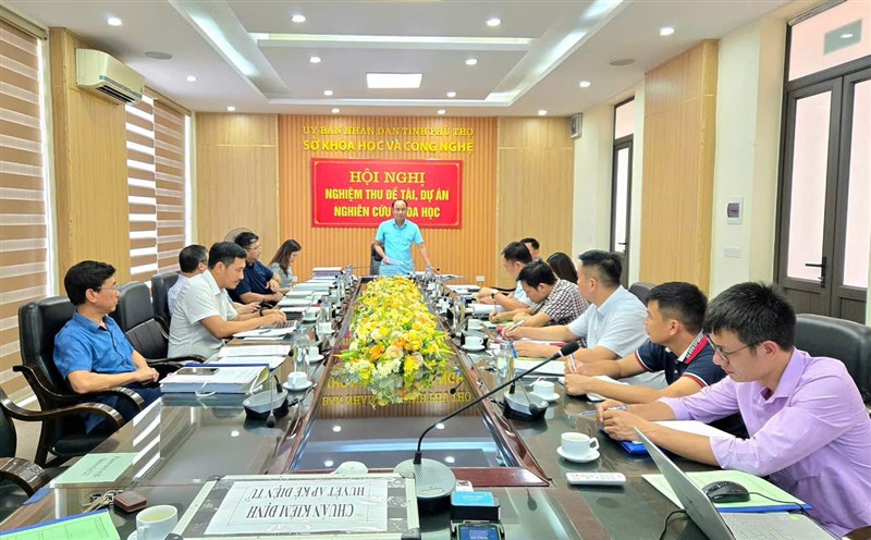 NGHIỆM THU DỰ ÁN "ỨNG DỤNG THIẾT BỊ CHUẨN ĐO LƯỜNG TRONG KIỂM ĐỊNH, HIỆU CHUẨN NHIỆT ẨM KẾ VÀ HUYẾT ÁP KẾ ĐIỆN TỬ TRÊN ĐỊA BÀN TỈNH PHÚ THỌ"