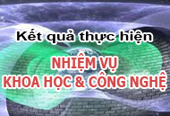 Kết quả thực hiện nhiệm vụ KHCN