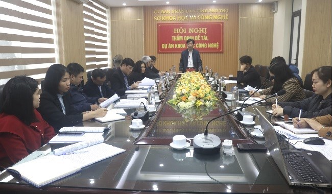 Thẩm định thuyết minh dự án khoa học và công nghệ cấp tỉnh thuộc Chương trình hỗ trợ ứng dụng, chuyển giao tiến bộ khoa học và công nghệ vào sản xuất và đời sống giai đoạn 2021 - 2025