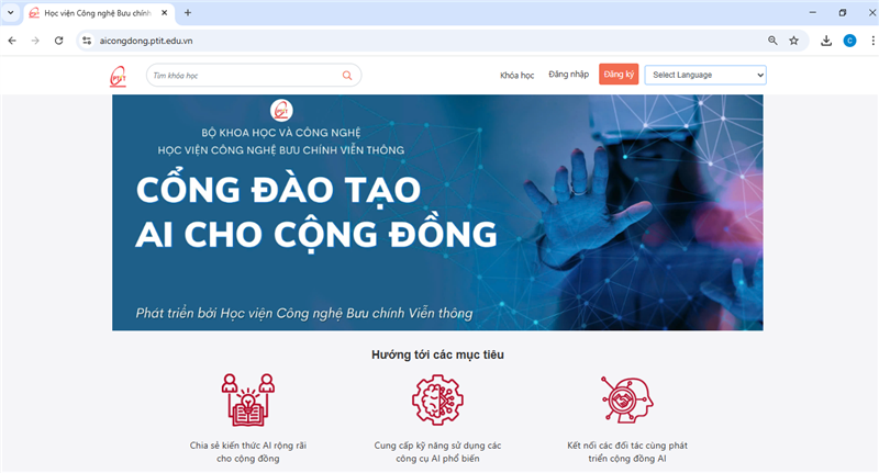 Cổng đào tạo AI miễn phí cho cộng đồng