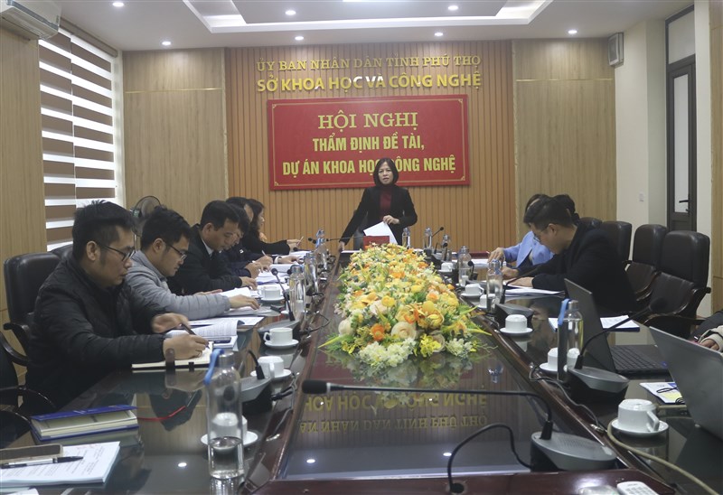 Hội nghị thẩm định thuyết minh dự án KH&CN cấp tỉnh: Ứng dụng phần mềm hỗ trợ công tác lập và quản lý kế hoạch thanh tra, kiểm tra trên địa bàn tỉnh Phú Thọ