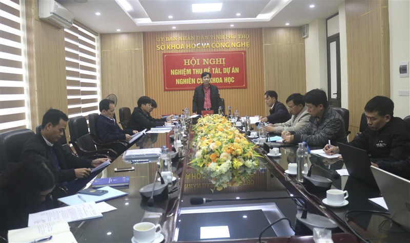 Nghiệm thu dự án: Ứng dụng và phát triển phần mềm quản lý đề tài, dự án phục vụ hiệu quả công tác quản lý các nhiệm vụ khoa học và công nghệ có sử dụng ngân sách nhà nước trên địa bàn tỉnh Phú Thọ