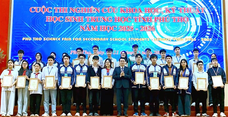 145 dự án đoạt giải Cuộc thi Nghiên cứu khoa học kỹ thuật cấp tỉnh dành cho học sinh trung học năm học 2025 - 2026