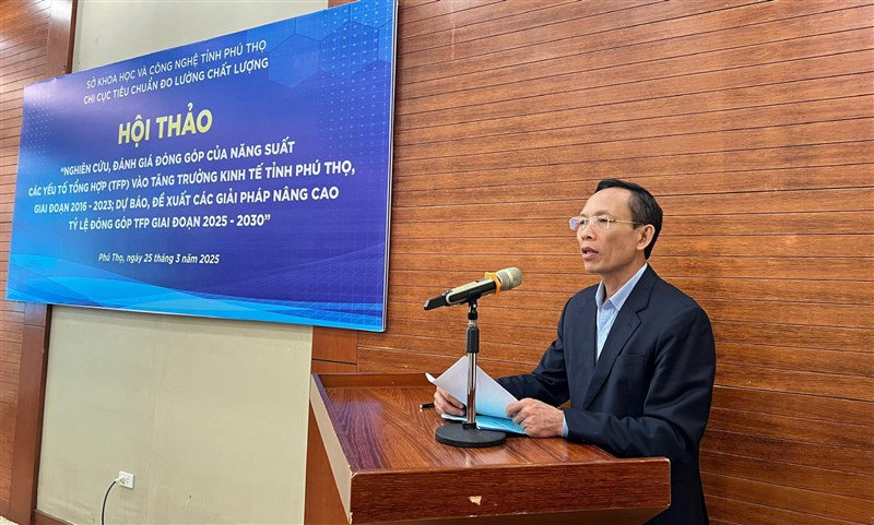 HỘI THẢO: NGHIÊN CỨU ĐÁNH GIÁ ĐÓNG GÓP TFP VÀO TĂNG TRƯỞNG KINH TẾ PHÚ THỌ