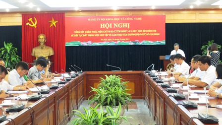 Tổng kết 4 năm thực hiện Chỉ thị số 03-CT/TW về tiếp tục đẩy mạnh việc học tập và làm theo tấm gương đạo đức Hồ Chí Minh