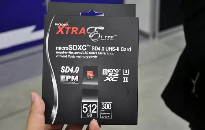 Microdia trình làng thẻ microSD 512 GB lớn nhất thế giới
