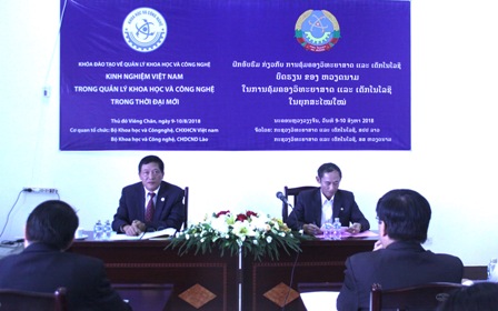 Khai giảng khóa đào tạo về quản lý KH&CN tại Viện Quản lý Khoa học và Công nghệ Lào