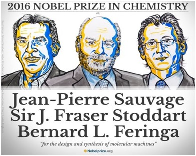 Giải Nobel Hóa học 2016 thuộc về ba nhà khoa học đã phát triển “những cỗ máy nhỏ nhất thế giới”