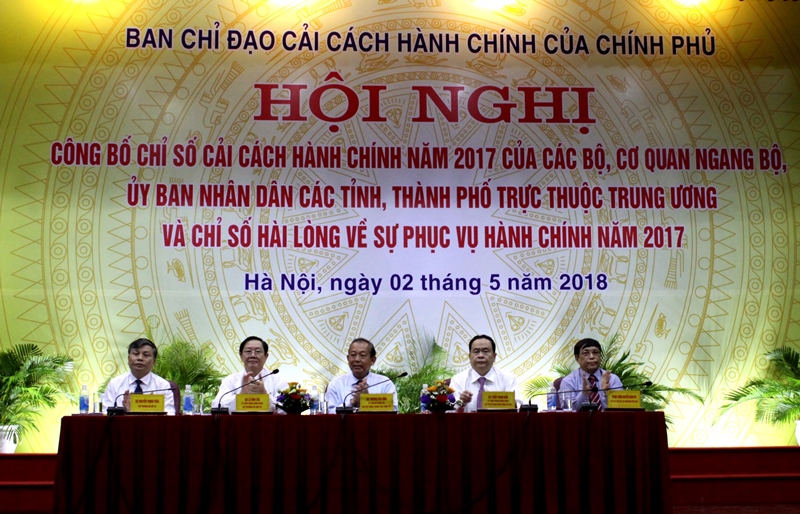 Hội nghị công bố Chỉ số cải cách hành chính năm 2017 và Chỉ số hài lòng về sự phục vụ hành chính năm 2017