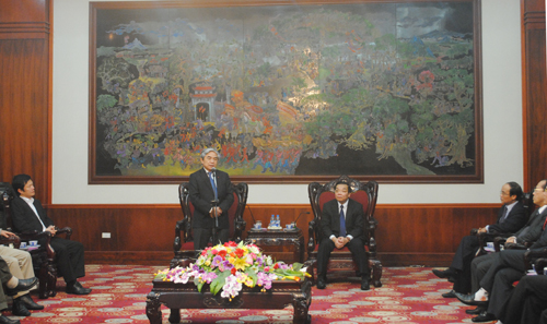 Bộ trưởng Bộ Khoa học - Công nghệ Nguyễn Quân làm việc tại Phú Thọ