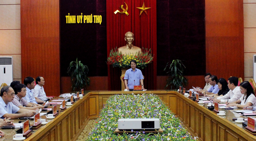 Bí thư Tỉnh ủy Hoàng Dân Mạc làm việc với Ban Tuyên giáo Tỉnh ủy