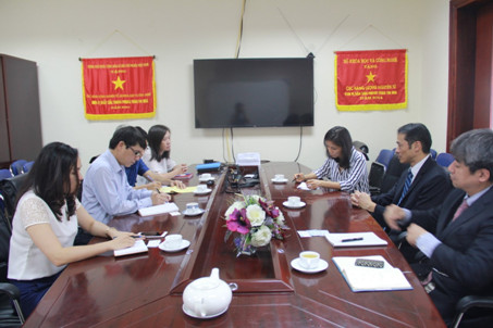 Cục trưởng Cục Năng lượng nguyên tử tiếp xã giao Tham tán Đại sứ quán Nhật Bản tại Việt Nam