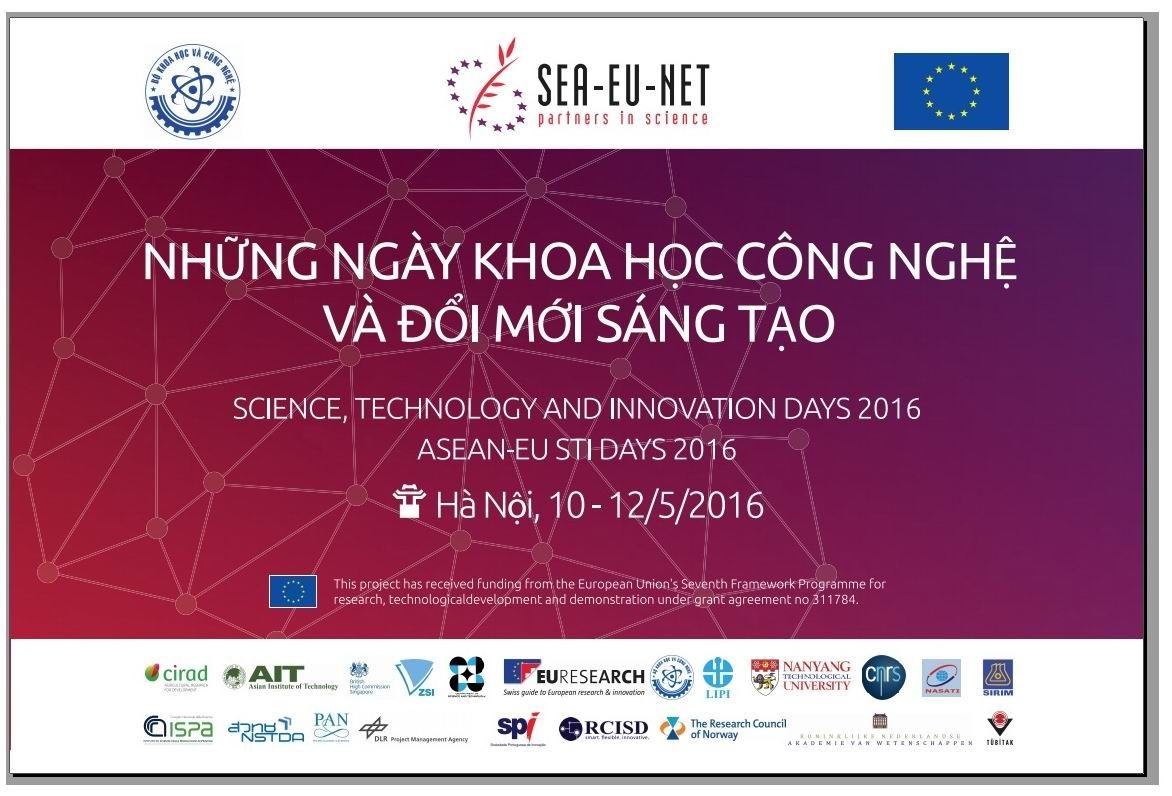 Thông tin về sự kiện “Những ngày Khoa học, Công nghệ và Đổi mới sáng tạo ASEAN-EU 2016”